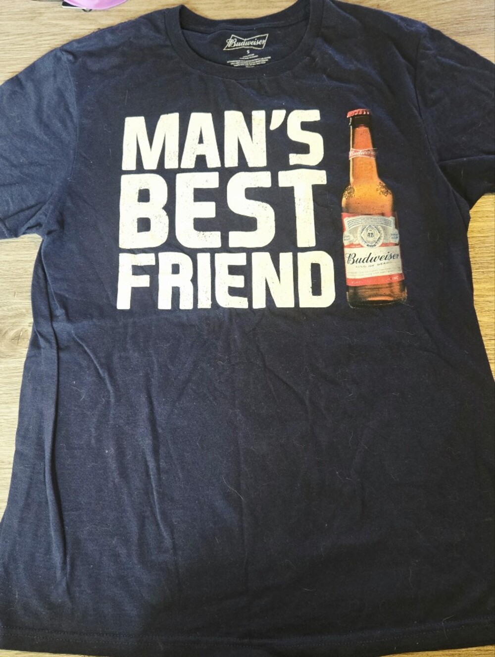 Budweiser Navy Short-Sleeve 'Man's Best Friend' Graphic Tee